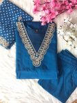 FANCY ROMAN SILK EMBROIDERY SEQUENCE WORK TOP BOTTOM WITH DUPATTA PARTY WEAR WHOLESALE PRICE ETHNIC GARMENT (2)