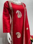 FANCY ROMAN SILK EMBROIDERY WITH MIRRO R WORK TOP PALAZZO WITH DUPATTA FESTIVAL WEAR WHOLESALE PRICE EHTNIC GARMENT (21)