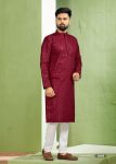 FANCY SILK EMBROIDERY SEQUENCE WORK MENS KURTA PAJAMA FESTIVAL WEAR WHOLESALE PRICE ETHNIC GARMENT (11)