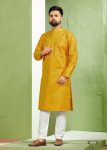 FANCY SILK EMBROIDERY SEQUENCE WORK MENS KURTA PAJAMA FESTIVAL WEAR WHOLESALE PRICE ETHNIC GARMENT (9)