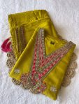 FANCY SILK EMBROIDERY WITH SEQUENCE WORK TOP BOTTOM WITH DUPATTA CASUAL WEAR WHOLESALE PRICE ETHNIC GARMENT (9)