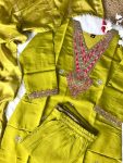 FANCY SILK EMBROIDERY WITH SEQUENCE WORK TOP BOTTOM WITH DUPATTA CASUAL WEAR WHOLESALE PRICE ETHNIC GARMENT (9)