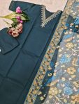 FANCY SILK SEQUENCE WITH EMBROIDERY WORK TOP BOTTOM WITH DUPATTA DAILY WEAR WHOLESALE PRICE ETHNIC GARMENT (13)