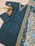 FANCY SILK SEQUENCE WITH EMBROIDERY WORK TOP BOTTOM WITH DUPATTA DAILY WEAR WHOLESALE PRICE ETHNIC GARMENT (13)