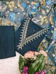 FANCY SILK SEQUENCE WITH EMBROIDERY WORK TOP BOTTOM WITH DUPATTA DAILY WEAR WHOLESALE PRICE ETHNIC GARMENT (13)