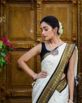 FASHIONABLE BANARASI SILK GOLD ZARI WEAVING WORK SAREE WITH UNSTITCHED BLOUSE PARTY WEAR WHOLESALE PRICE ETHNIC GARMENT (1)