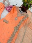 FASHIONABLE CHINON EMBROIDERY SEQUENCE WORK TOP SHARARA WITH DUPATTA PARTY WEAR WHOLESALE PRICE ETHNIC GARMENT (6)