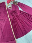 FASHIONABLE CHINON EMBROIDERY WORK ALIA CUT GOWN PALAZZO WITH DUPATTA PARTY WEAR WHOLESALE PRICE ETHNIC GARMENT (1)