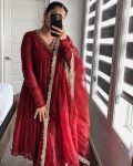 FASHIONABLE CHINON EMBROIDERY WORK ALIA CUT GOWN PALAZZO WITH DUPATTA PARTY WEAR WHOLESALE PRICE ETHNIC GARMENT (9)