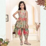 FASHIONABLE CHINON SILK DIGITAL PRINTED EMBROIDERY SEQUENCE KID’S TOP DHOTI WITH DUPATTA PARTY WEAR WHOLESALE PRICE ETHNIC GARMENT (9)