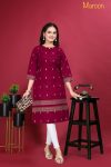 FASHIONABLE COTTON FOIL PRINTED ONLY KURTI PARTY WEAR WHOLESALE PRICE ETHNIC GARMENT (1)