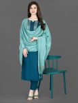 FASHIONABLE COTTON SILK EMBROIDERY WORK TOP BOTTOM WITH DUPATTA PARTY WEAR WHOLESALE PRICE ETHNIC GARMENT (3)