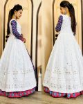 FASHIONABLE COTTON THREAD FOIL MIRROR WORK LEHENGA CHOLI WITH SHRUG PARTY WEAR WHOLESALE PRICE ETHNIC GARMENT (1)