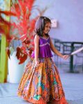 FASHIONABLE GEORGETTE EMBROIDERY CRUSH WORK KID’S LEHENGA WITH CHOLI PARTY WEAR WHOLESALE PRICE ETHNIC GARMENT (9)