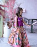 FASHIONABLE GEORGETTE EMBROIDERY CRUSH WORK KID’S LEHENGA WITH CHOLI PARTY WEAR WHOLESALE PRICE ETHNIC GARMENT (12)