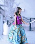 FASHIONABLE GEORGETTE EMBROIDERY CRUSH WORK KID’S LEHENGA WITH CHOLI PARTY WEAR WHOLESALE PRICE ETHNIC GARMENT (14)