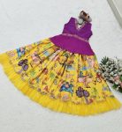 FASHIONABLE GEORGETTE EMBROIDERY CRUSH WORK KID’S LEHENGA WITH CHOLI PARTY WEAR WHOLESALE PRICE ETHNIC GARMENT (6)