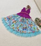 FASHIONABLE GEORGETTE EMBROIDERY CRUSH WORK KID’S LEHENGA WITH CHOLI PARTY WEAR WHOLESALE PRICE ETHNIC GARMENT (14)