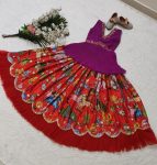 FASHIONABLE GEORGETTE EMBROIDERY CRUSH WORK KID’S LEHENGA WITH CHOLI PARTY WEAR WHOLESALE PRICE ETHNIC GARMENT (34)