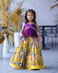 FASHIONABLE GEORGETTE EMBROIDERY CRUSH WORK KID’S LEHENGA WITH CHOLI PARTY WEAR WHOLESALE PRICE ETHNIC GARMENT (6)