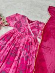 FASHIONABLE GEORGETTE EMBROIDERY PRINTED GOWN BOTTOM WITH DUPATTA PARTY WEAR WHOLESALE PRICE ETHNIC GARMENT (4)
