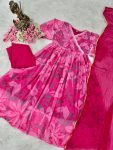 FASHIONABLE GEORGETTE EMBROIDERY PRINTED GOWN BOTTOM WITH DUPATTA PARTY WEAR WHOLESALE PRICE ETHNIC GARMENT (4)