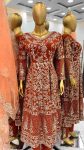 FASHIONABLE GEORGETTE EMBROIDERY SEQUENCE WORK GOWN BOTTOM WITH DUPATTA FESTIVAL WEAR WHOLESALE PRICE ETHNIC GARMENT (1)