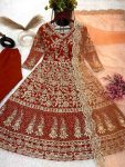 FASHIONABLE GEORGETTE EMBROIDERY SEQUENCE WORK GOWN BOTTOM WITH DUPATTA FESTIVAL WEAR WHOLESALE PRICE ETHNIC GARMENT (1)