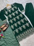 FASHIONABLE GEORGETTE EMBROIDREY SEQUENCE WORK TOP BOTTOM WITH DUPATTA PARTY WEAR WHOLESALE PRICE ETHNIC GARMENT (2)