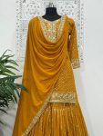 FASHIONABLE GEORGETTE SEQUENCE WORK TOP SHARARA WITH DUPATTA PARTY WEAR WHOLESALE PRICE ETHNIC GARMENT (3)