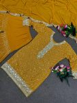 FASHIONABLE GEORGETTE SEQUENCE WORK TOP SHARARA WITH DUPATTA PARTY WEAR WHOLESALE PRICE ETHNIC GARMENT (3)