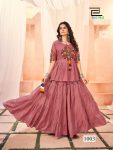 FASHIONABLE RAYON LACE WITH GAMTHI WORK TOP WITH LEHENGA PARTY WEAR WHOLESALE PRICE ETHNIC GARMENT (4)