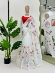 FASHIONABLE TABBY SILK DIGITAL PRINT WITH PEARL WORK SAREE WITH PLAIN UNSTITCHED BLOUSE PARTY WEAR WHOLESALE PRICE ETHNIC GARMENT (3)