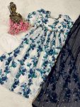 FASHIONBALE CHINON COLORFUL PRINT WITH HAND WORK GOWN BOTTOM WITH DUPATTA PARTY WEAR WHOLESALE PRICE ETHNIC GARMENT (3)