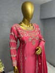 LATEST CHINON EMBROIDERY SEQUENCE MIRROR WORK TOP SHARARA WITH DUPATTA PARTY WEAR WHOLESALE PRICE ETHNIC GARMENT (7)