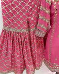 LATEST CHINON EMBROIDERY SEQUENCE MIRROR WORK TOP SHARARA WITH DUPATTA PARTY WEAR WHOLESALE PRICE ETHNIC GARMENT (7)