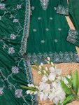 LATEST CHINON EMBROIDERY SEQUENCE WORK TOP BOTTOM WITH DUPATTA PARTY WEAR WHOLESALE PRICE ETHNIC GARMENT (1)