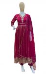 LATEST GEORGETTE EMBROIDERY SEQUENCE WORK GOWN BOTTOM WITH DUPATTA PARTY WEAR WHOLESALE PRICE ETHNIC GARMENT (5)
