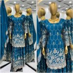 MOST PICKED CHINON SILK EMBROIDERY SEQUENCE WORK TOP SHARARA WITH DUPATTA PARTY WEAR WHOLESALE PRICE ETHNIC GARMENT (5)