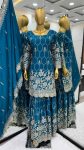 MOST PICKED CHINON SILK EMBROIDERY SEQUENCE WORK TOP SHARARA WITH DUPATTA PARTY WEAR WHOLESALE PRICE ETHNIC GARMENT (5)