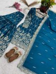 MOST PICKED CHINON SILK EMBROIDERY SEQUENCE WORK TOP SHARARA WITH DUPATTA PARTY WEAR WHOLESALE PRICE ETHNIC GARMENT (5)