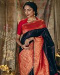 NEW ARRIVAL BANARASI SILK GOLD ZARI WEAVING WORK SAREE WITH UNSTITCHED BLOUSE FESTIVAL WEAR WHOLESALE PRICE ETHNIC GARMENT (6)