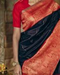 NEW ARRIVAL BANARASI SILK GOLD ZARI WEAVING WORK SAREE WITH UNSTITCHED BLOUSE FESTIVAL WEAR WHOLESALE PRICE ETHNIC GARMENT (6)