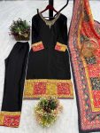 NEW ARRIVAL CHINON EMBROIDERY SEQUENCE PRINTED TOP BOTTOM WITH DUPATTA PARTY WEAR WHOLESALE PRICE ETHNIC GARMENT (3)