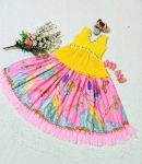 NEW ARRIVAL CHINON SILK EMBROIDERY PRINTED KID’S LEHENGA WITH CHOLI PARTY WEAR WHOLESALE PRICE ETHNIC GARMENT (3)