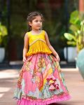 NEW ARRIVAL CHINON SILK EMBROIDERY PRINTED KID’S LEHENGA WITH CHOLI PARTY WEAR WHOLESALE PRICE ETHNIC GARMENT (3)