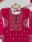 NEW ARRIVAL GEORGETTE THREAD WITH SEQUENCE WORK TOP SHARARA WITH DUPATTA PARTY WEAR WHOLESALE PRICE ETHNIC GARMENT (4)