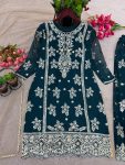 NEW DESIGNER GEORGETTE EMBROIDERY WORK TOP PALAZZO WITH DUPATTA PARTY WEAR WHOLESALE PRICE ETHNIC GARMENT (3)