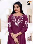 RAYON EMBROIDERY WORK ONLY KURTI PARTY WEAR WHOLESALE PRICE ETHNIC GARMENT (10)