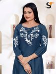 RAYON EMBROIDERY WORK ONLY KURTI PARTY WEAR WHOLESALE PRICE ETHNIC GARMENT (1)